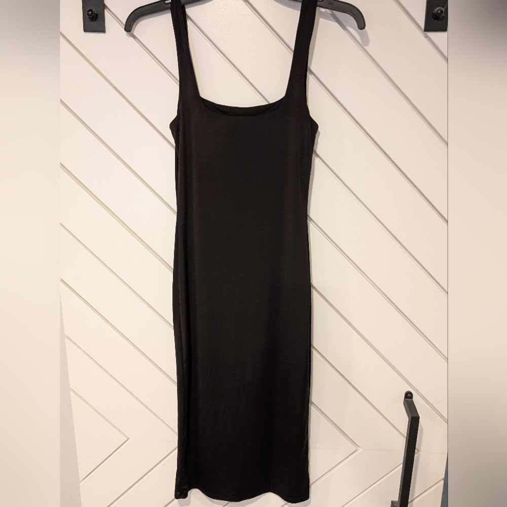 Gaze Black Stretch Bodycon Midi Dress Women Size Small - Picture 6 of 6